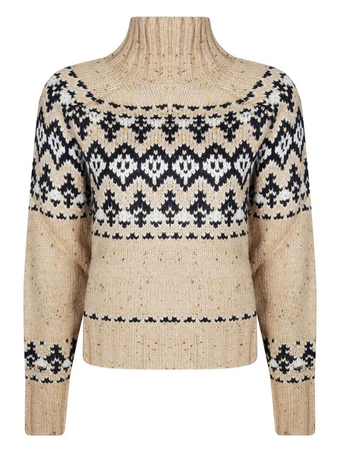 MC2 Saint Barth Myra fair isle turtleneck sweater - Neutrals - zdjęcie produktu nr 1