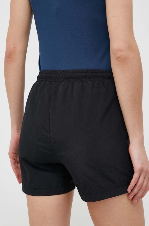 Champion szorty damskie kolor czarny gładkie high waist - zdjęcie produktu nr 2