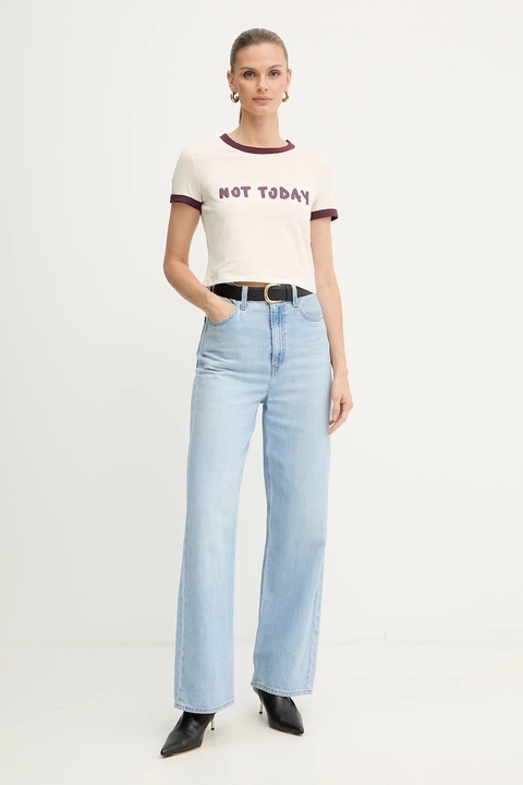 MAX&Co. t-shirt damski kolor beżowy 2528946012200 - zdjęcie produktu nr 2