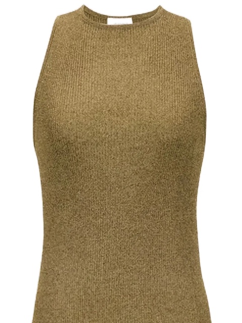 Saint Laurent ribbed sleeveless maxi dress - Brown - zdjęcie produktu nr 2