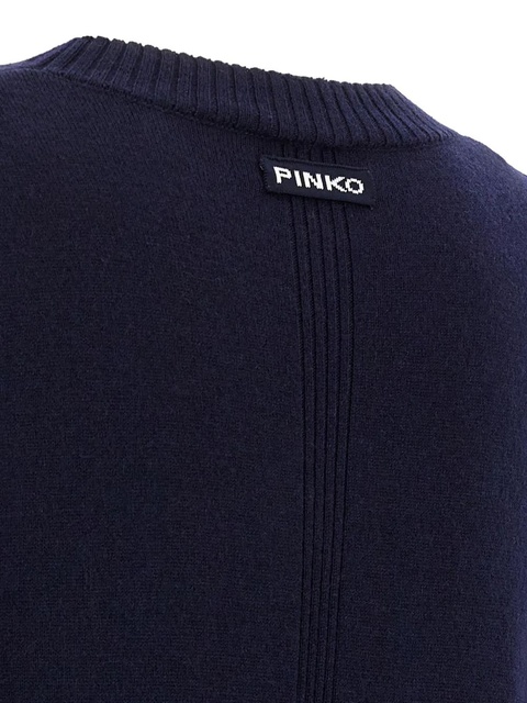 PINKO crew-neck contrast-trim maxi dress - Blue - zdjęcie produktu nr 2