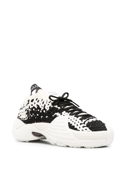 Lanvin Flash-X crochet-knit sneakers - Neutrals - zdjęcie produktu nr 1