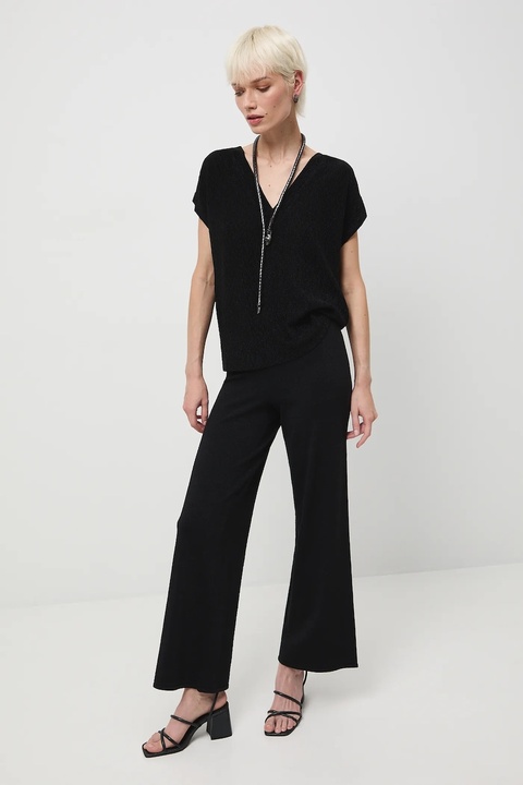 Medicine spodnie damskie kolor czarny szerokie medium waist - zdjęcie produktu nr 2