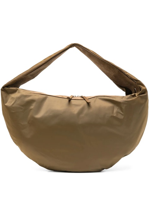 KHAITE suede-trimmed shoulder bag - Green - zdjęcie produktu nr 1