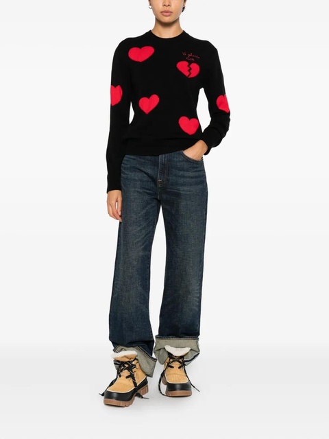 MC2 Saint Barth heart-graphic sweater - Black - zdjęcie produktu nr 1
