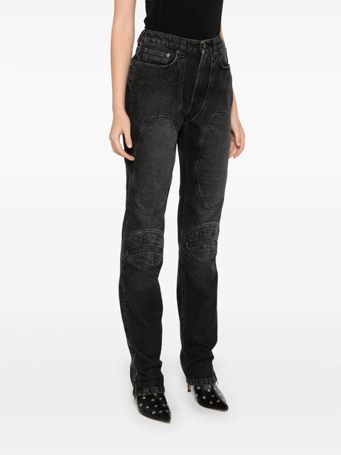 Jean Paul Gaultier lace-up jeans - Black - zdjęcie produktu nr 1