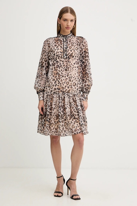 Fracomina sukienka kolor beżowy mini rozkloszowana FJ25WD1004W41201 - zdjęcie produktu nr 1