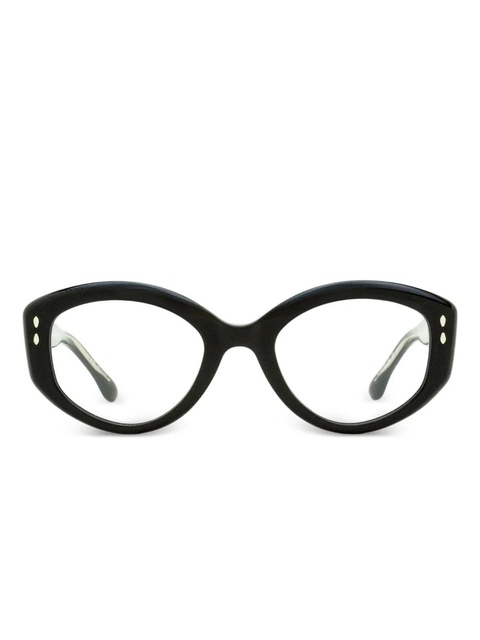Isabel Marant Eyewear rivet-detail oval-frame glasses - Black - zdjęcie produktu nr 1