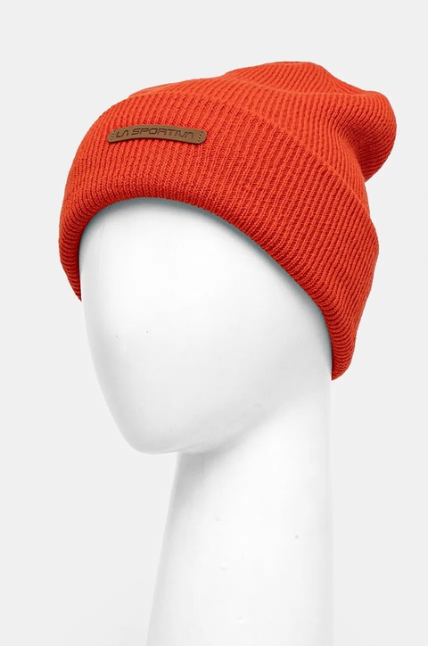 LA Sportiva czapka Boulder kolor pomarańczowy z grubej dzianiny wełniana Y63322322 - zdjęcie produktu nr 2
