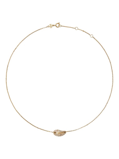 Tory Burch pave shell necklace - Gold - zdjęcie produktu nr 1