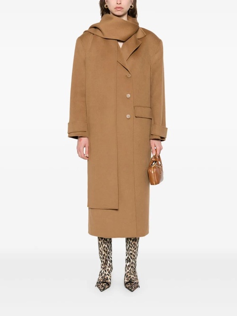 SANDRO brushed-wool coat - Brown - zdjęcie produktu nr 2