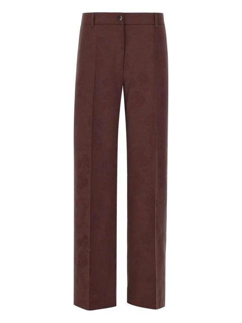 ETRO pleated straight-leg trousers - Brown - zdjęcie produktu nr 1