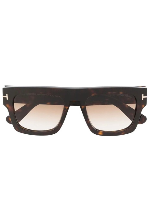 TOM FORD Eyewear Fausto oversize-frame sunglasses - Brown - zdjęcie produktu nr 1