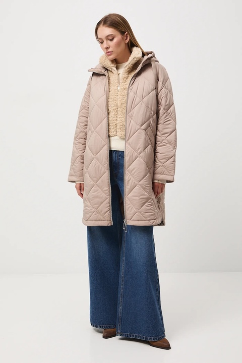 Medicine płaszcz damski kolor beżowy - zdjęcie produktu nr 1