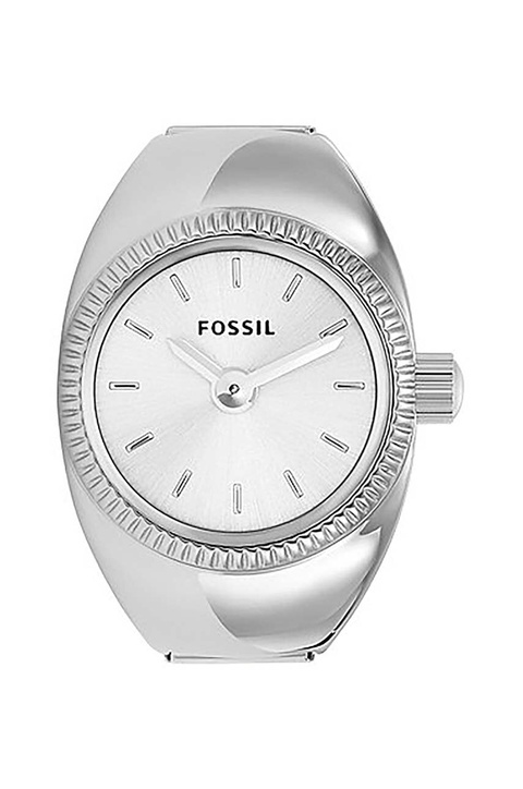 Fossil zegarek w formie pierścionka damski kolor srebrny - zdjęcie produktu nr 1