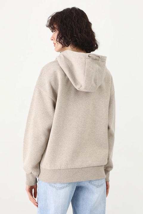 Medicine bluza damska kolor beżowy z kapturem - zdjęcie produktu nr 1