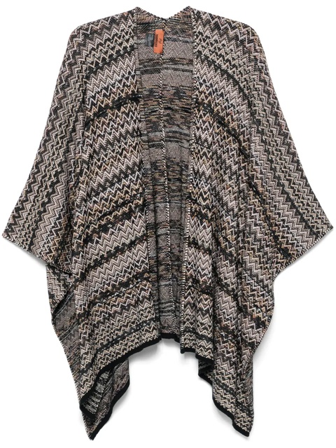 Missoni zigzag-woven cape - Black - zdjęcie produktu nr 1