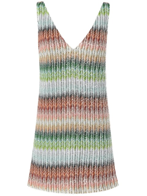 Missoni striped mini dress - Green - zdjęcie produktu nr 1