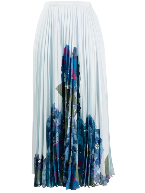 Valentino Garavani floral print pleated midi skirt - Blue - zdjęcie produktu nr 1