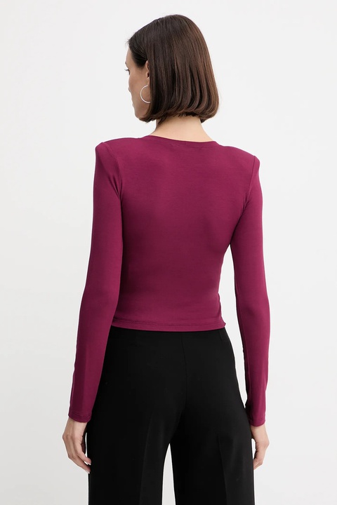 Simona Corsellini longsleeve kolor bordowy A25CPTS00101 - zdjęcie produktu nr 2