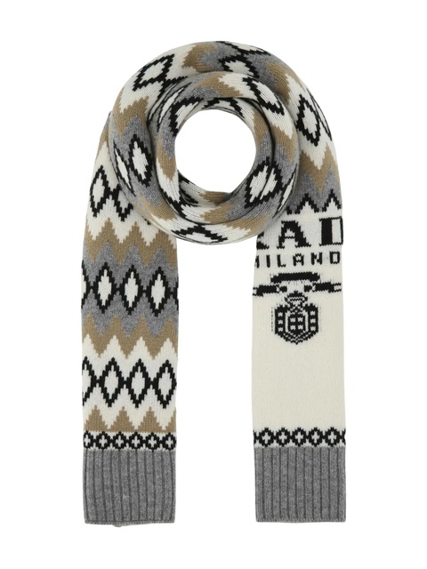 Prada geometric-pattern cashmere scarf - Neutrals - zdjęcie produktu nr 1