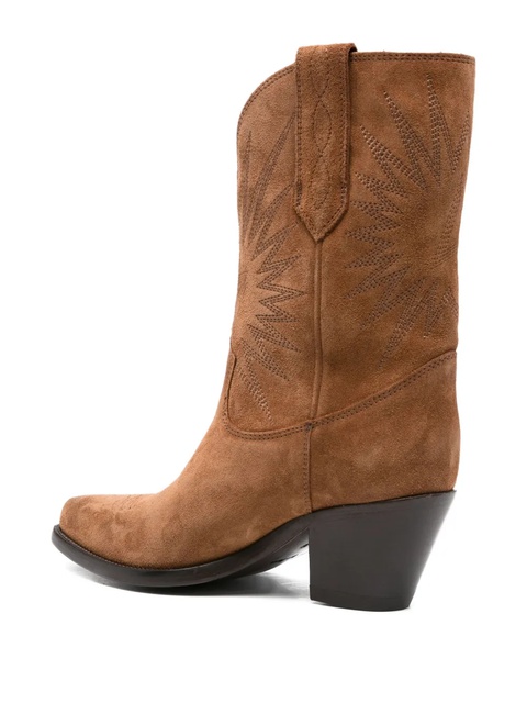 Golden Goose embroidered suede boots - Brown - zdjęcie produktu nr 2