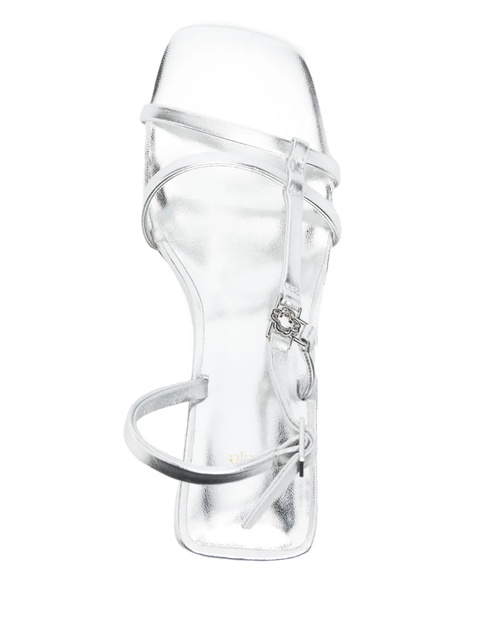 Maje 80mm metallic strappy sandals - Silver - zdjęcie produktu nr 2