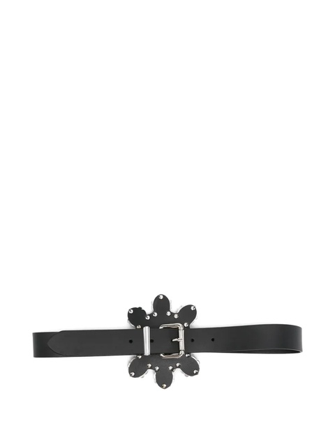 Blumarine flower-embellishment leather belt - Black - zdjęcie produktu nr 2