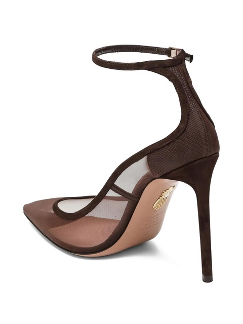 Aquazzura 85mm mesh-panelling heeled pumps - Brown - zdjęcie produktu nr 2