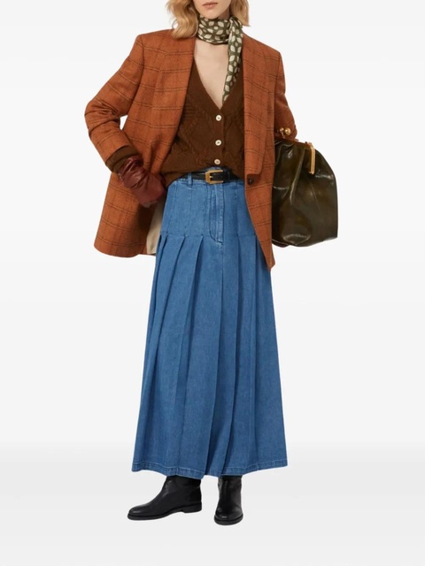 Weekend Max Mara diamond-pattern cable-knit cardigan - Brown - zdjęcie produktu nr 1