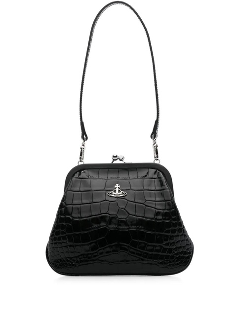 Vivienne Westwood croc-embossed clutch bag - Black - zdjęcie produktu nr 1