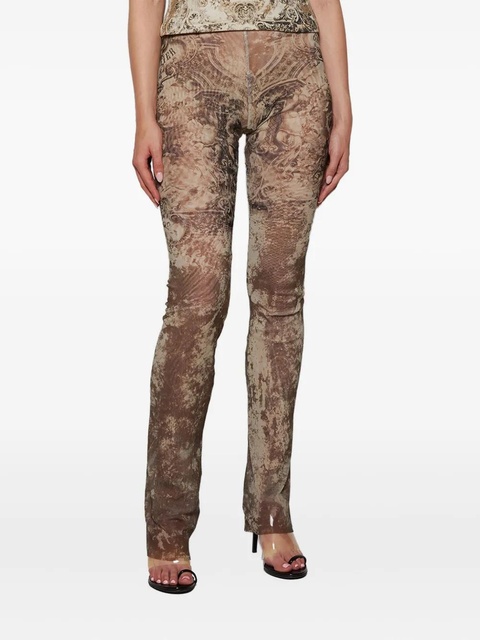 Jean Paul Gaultier medallion-print trousers - Neutrals - zdjęcie produktu nr 2