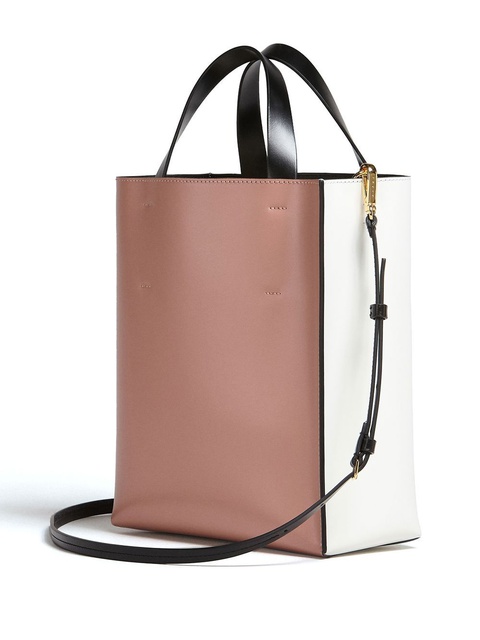 Marni Museo drawstring leather tote bag - White - zdjęcie produktu nr 2