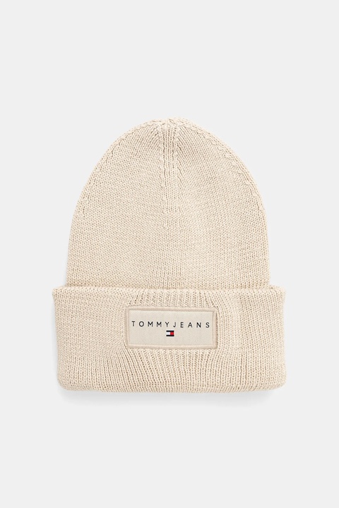 Tommy Jeans czapka bawełniana kolor beżowy AW0AW17913 - zdjęcie produktu nr 1