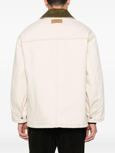 AMI Paris corduroy-collar pocket jacket - White - zdjęcie produktu nr 2