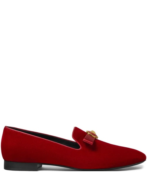Versace Gianni Ribbon velvet slippers - Red - zdjęcie produktu nr 1