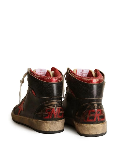 Golden Goose Sky Star leather high-top sneakers - Black - zdjęcie produktu nr 2