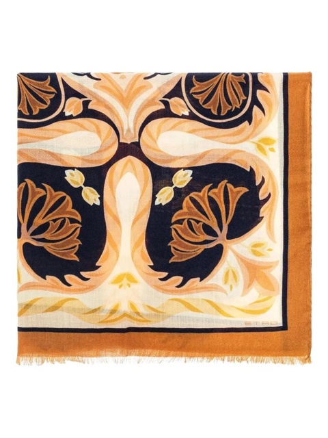 ETRO printed fringe scarf - Neutrals - zdjęcie produktu nr 1