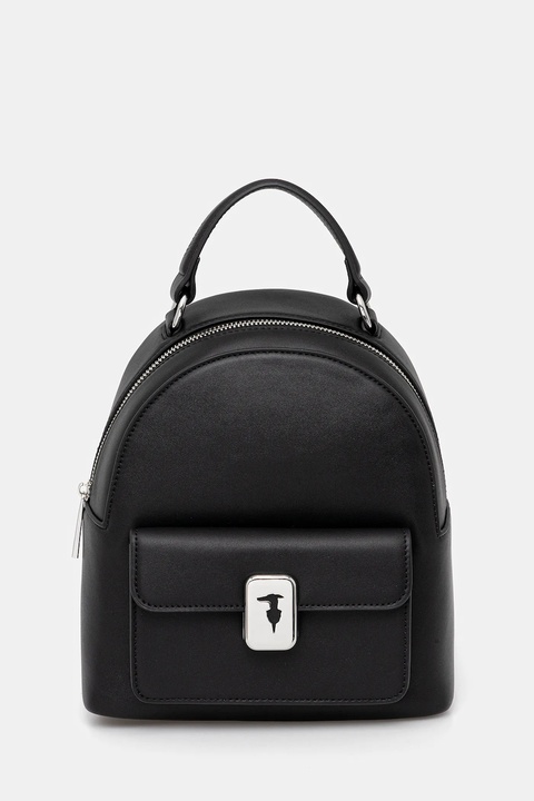 Trussardi plecak skórzany damski kolor czarny mały gładki Z607E005984N - zdjęcie produktu nr 1