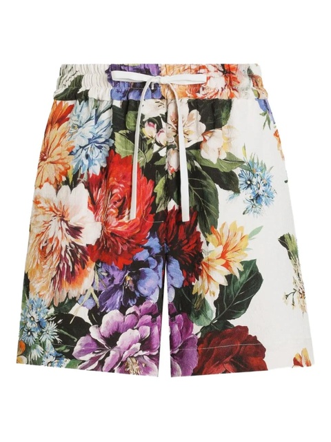Dolce & Gabbana floral-print shorts - White - zdjęcie produktu nr 1