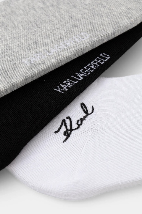 Karl Lagerfeld skarpetki K/SIGNATURE 3-pack kolor szary A4W47034 - zdjęcie produktu nr 1