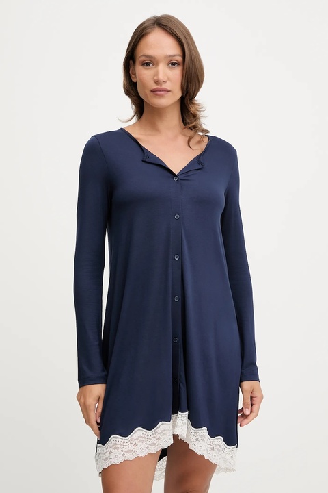 United Colors of Benetton koszula nocna damska kolor granatowy 3Z123C143 - zdjęcie produktu nr 1