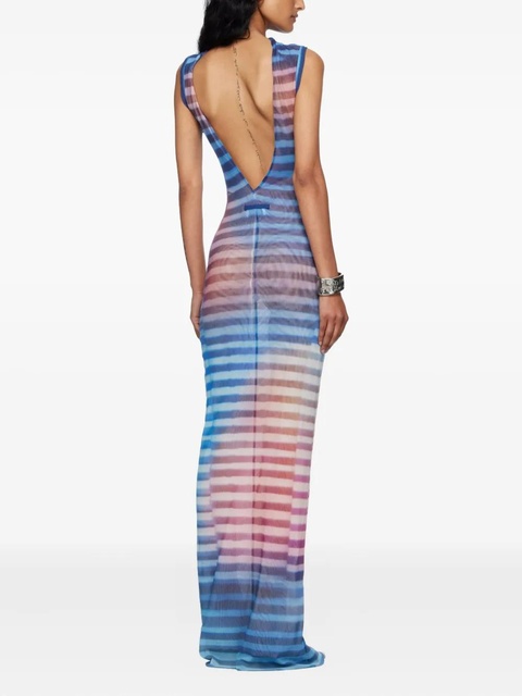 Jean Paul Gaultier striped-pattern maxi dress - Blue - zdjęcie produktu nr 2