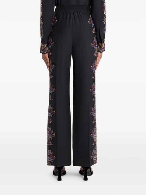 ETRO pressed crease paisley trousers - Black - zdjęcie produktu nr 2