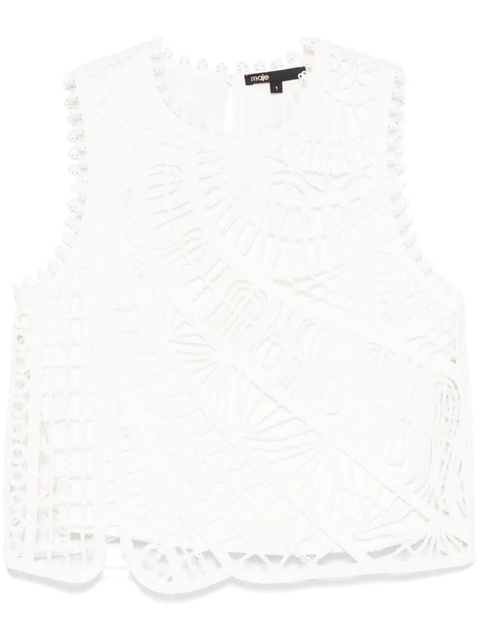 Maje embroidered tank top - White - zdjęcie produktu nr 1
