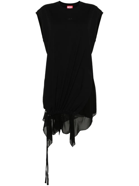 Diesel asymmetric cotton T-shirt dress - Black - zdjęcie produktu nr 1