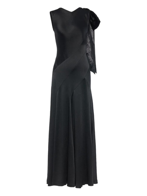 Maison Margiela bow-detail asymmetric gown - Black - zdjęcie produktu nr 1