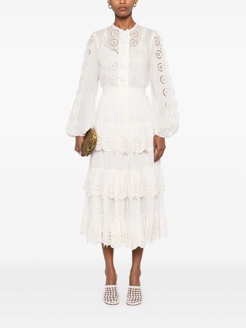 ZIMMERMANN Lucky embroidered blouse - Neutrals - zdjęcie produktu nr 2