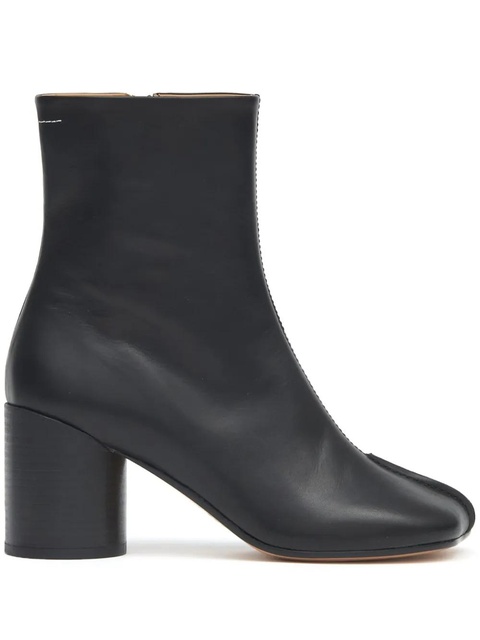 MM6 Maison Margiela stitch-out leather ankle boots - Black - zdjęcie produktu nr 2