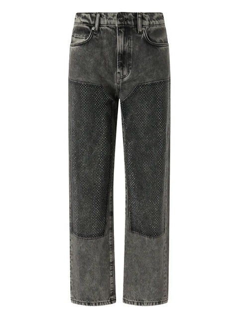 PINKO stonewash crystal-embellished jeans - Grey - zdjęcie produktu nr 1